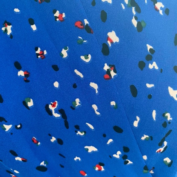 Blue leopard print retro style midi dress - Picture 3 of 3